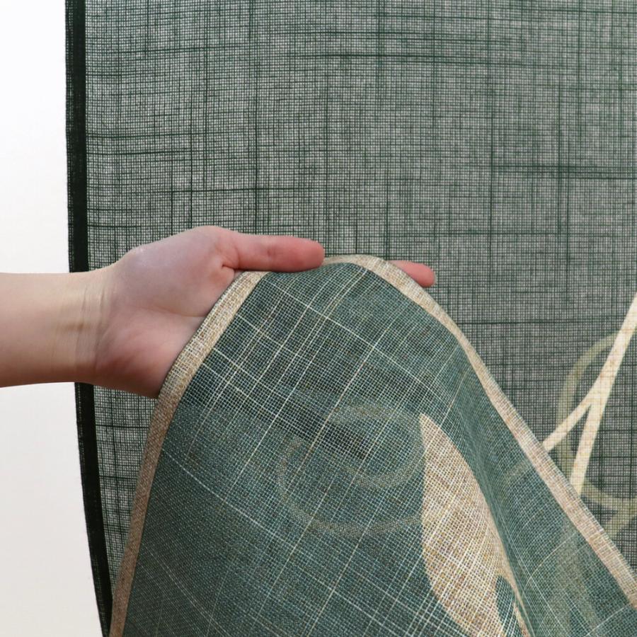 のれん　暖簾　目隠し　間仕切り　和風　和柄　麻風スラブ　唐草　85×150cm　日本製 |  | 06