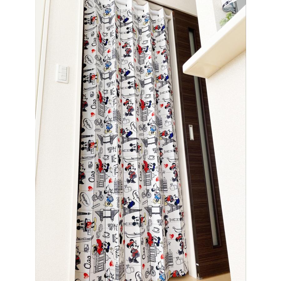 アコーディオンカーテン　目隠し　間仕切り　ディズニー　Disney　ミッキーミニー　Let’s_Travel　96x200cm　日本製 |  | 02