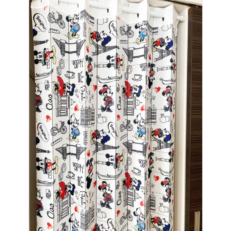 アコーディオンカーテン　目隠し　間仕切り　ディズニー　Disney　ミッキーミニー　Let’s_Travel　96x200cm　日本製 |  | 03