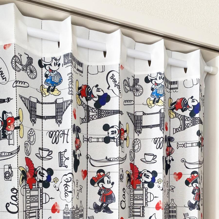 アコーディオンカーテン　目隠し　間仕切り　ディズニー　Disney　ミッキーミニー　Let’s_Travel　96x200cm　日本製 |  | 04