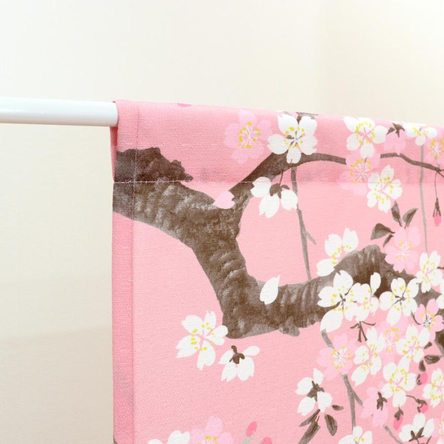 のれん　間仕切り　暖簾　目隠し　和柄　和風　しだれ桜　85X150cm |  | 07