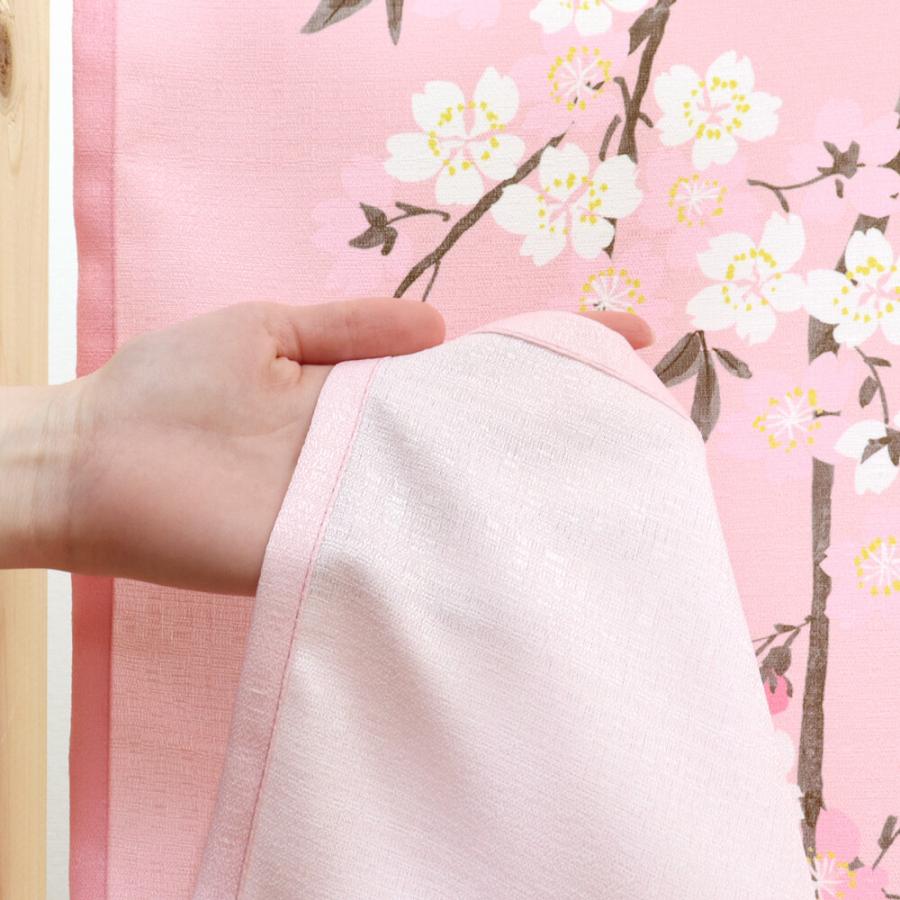 のれん　間仕切り　暖簾　目隠し　和柄　和風　しだれ桜　85X150cm |  | 08