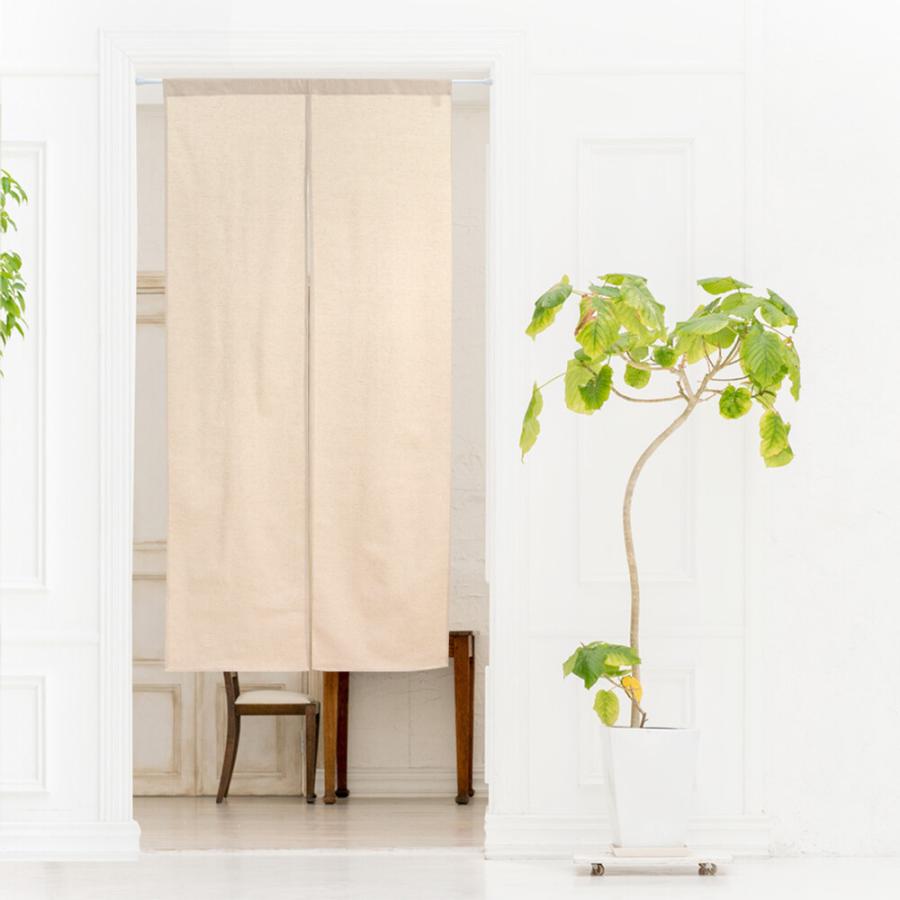 のれん　間仕切り　暖簾　目隠し　和風　無地　綿麻のれん　特選綿麻ナチュラル　72X150cm　日本製 |  | 02