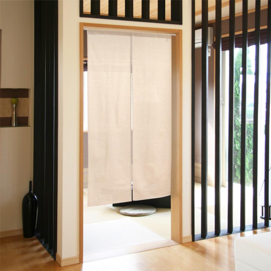 のれん　間仕切り　暖簾　目隠し　和風　無地　綿麻のれん　特選綿麻ナチュラル　72X150cm　日本製 |  | 03