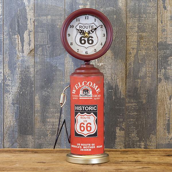 置時計　時計　置き時計　クロック　テーブルクロック　ガスポンプ　WELCOME HISTORIC ROUTE66　アメリカン雑貨　レトロ |  | 01