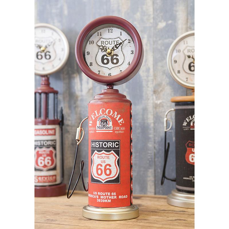 置時計　時計　置き時計　クロック　テーブルクロック　ガスポンプ　WELCOME HISTORIC ROUTE66　アメリカン雑貨　レトロ |  | 03