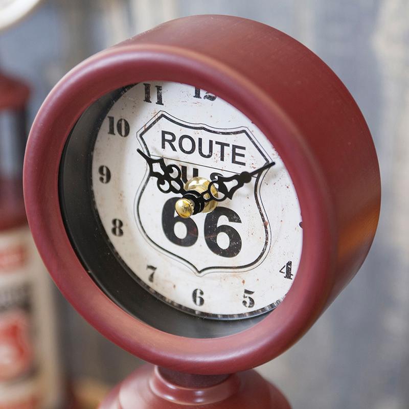 置時計 時計 置き時計 クロック テーブルクロック ガスポンプ WELCOME
