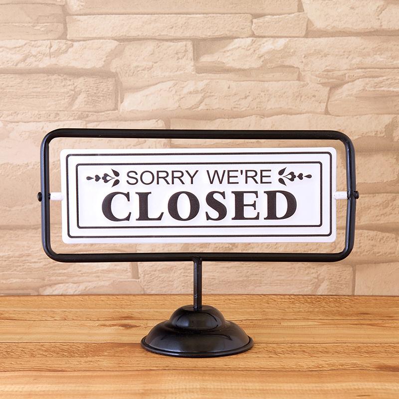 看板 装飾 店舗看板 リバーシブルテーブルスタンド OPEN & CLOSED 両面 