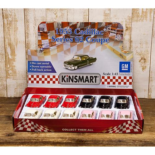 おもちゃ ミニカー 1953 Cadillac Series 62 Coupe 1:43(M) ダイキャストミニカー12台セット KT5339Dの画像