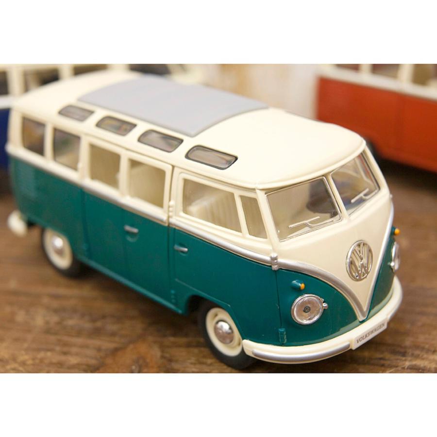 ミニカー おもちゃ 玩具 ホビー Volkswagen Classical Bus 1962 1/24(L) ダイキャストミニカー 6台セット KT7005Dの画像