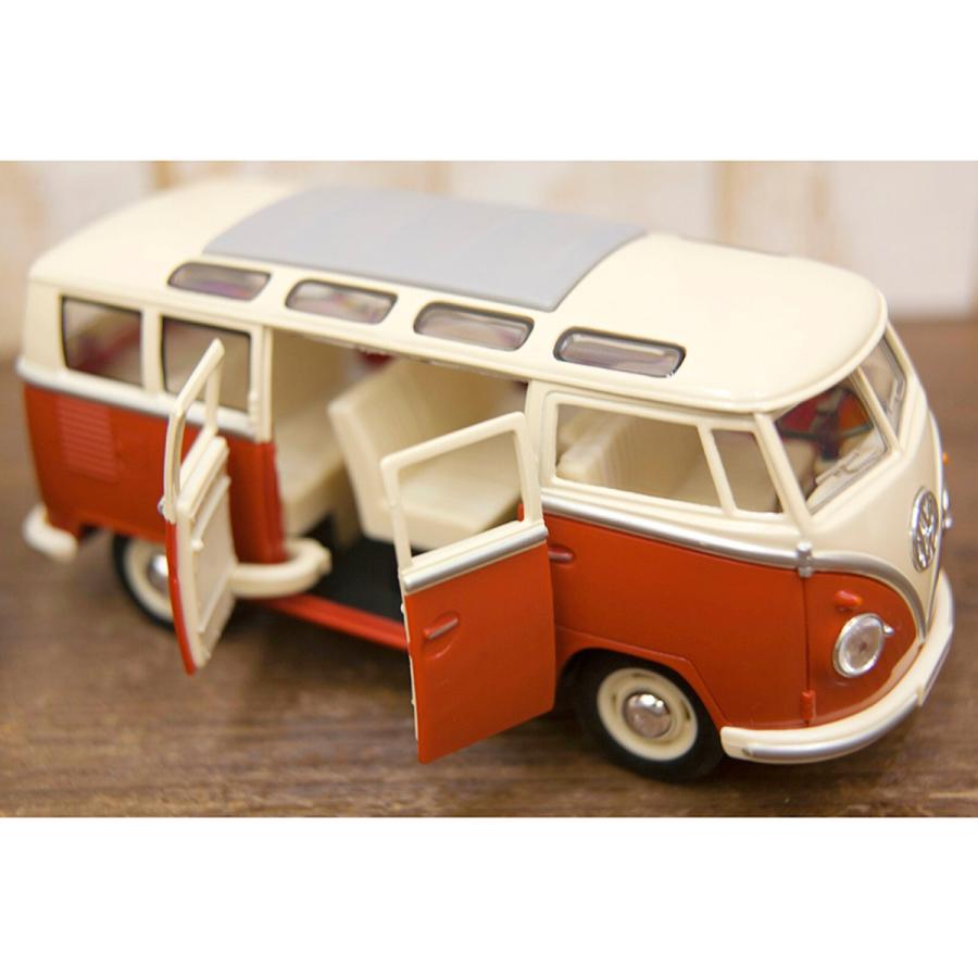 ミニカー おもちゃ 玩具 ホビー Volkswagen Classical Bus 1962 1/24(L) ダイキャストミニカー 6台セット KT7005Dの画像