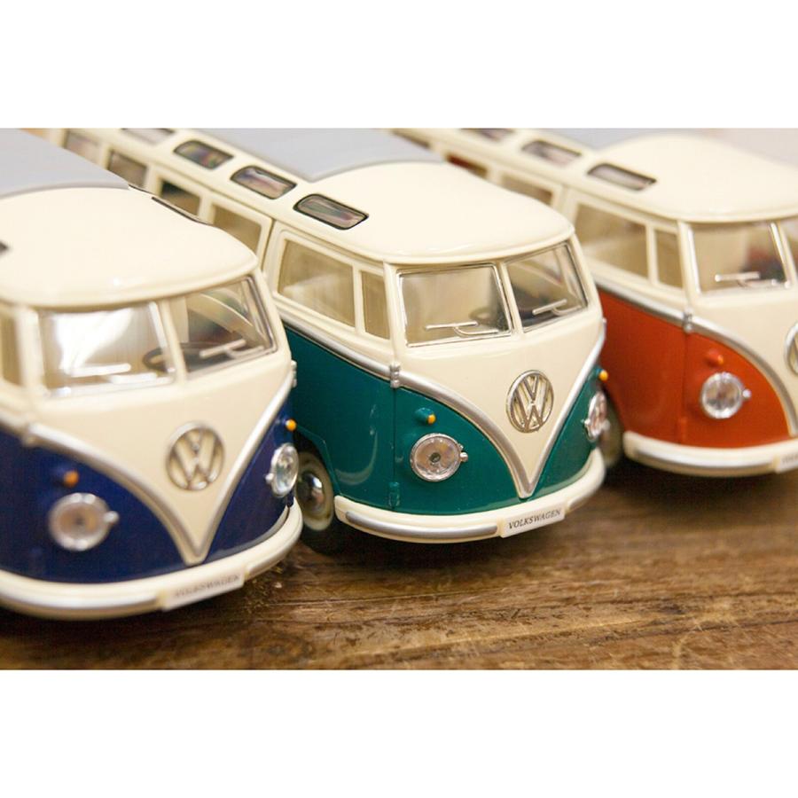 ミニカー おもちゃ 玩具 ホビー Volkswagen Classical Bus 1962 1/24(L) ダイキャストミニカー 6台セット KT7005Dの画像