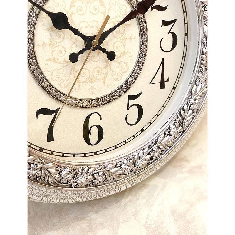 アンティーク調 壁掛け時計【無音連続秒針付】ビクトリアン調 ホワイト アンティーク調 壁掛け時計【無音連続秒針付】ビクトリアン調