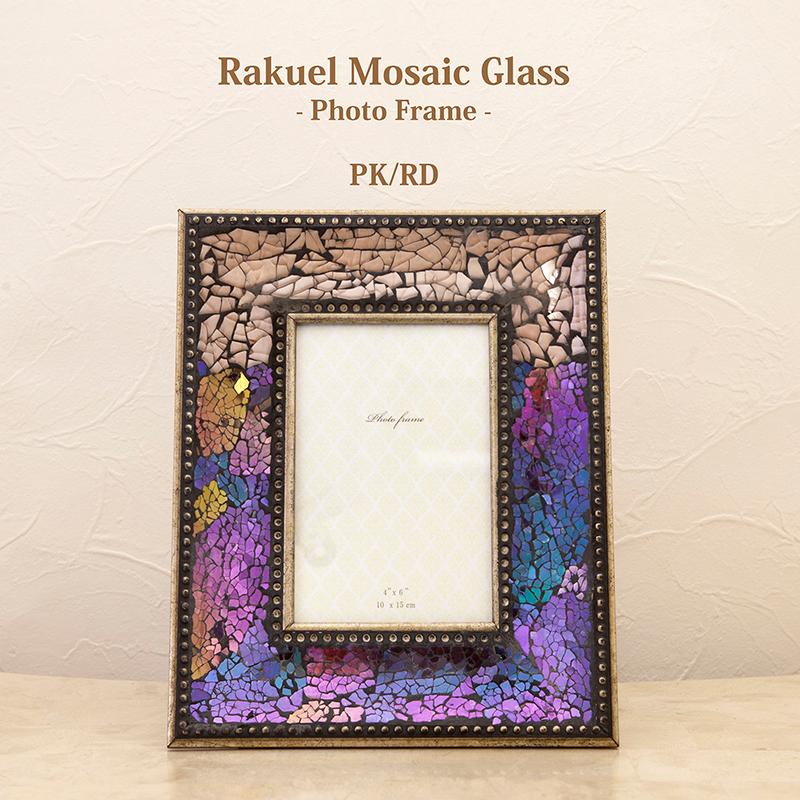 ラスカル フォトフレーム 写真立て フォトフレーム ラケルモザイクガラス L 送料無料
