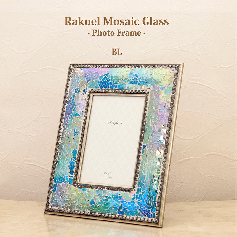 写真立て フォトフレーム ラケルモザイクガラス L 送料無料