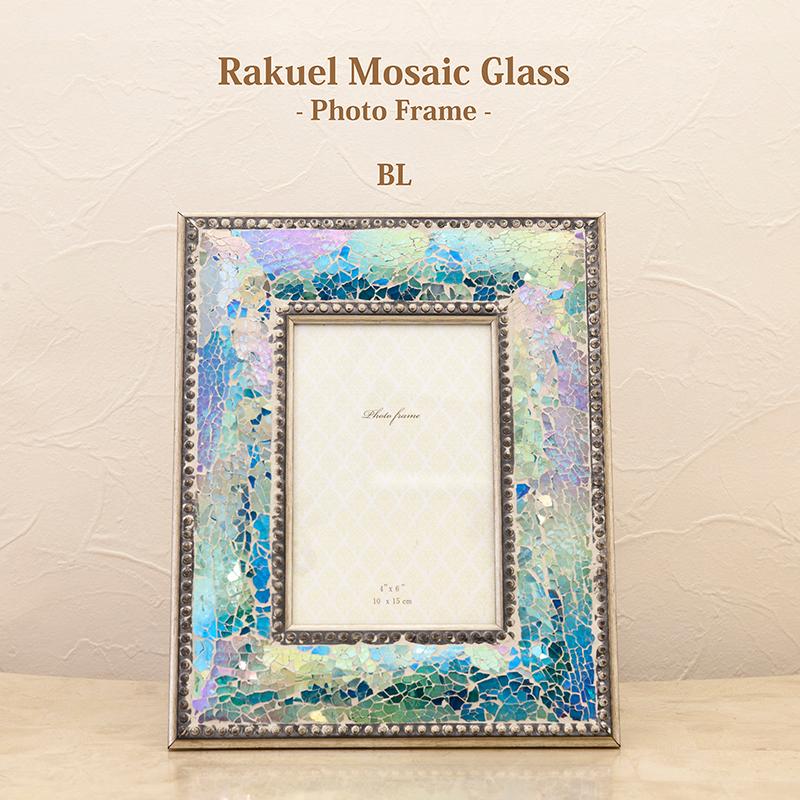 写真立て フォトフレーム ラケルモザイクガラス L 送料無料