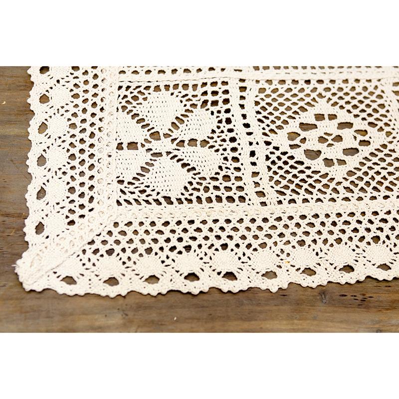 テーブルセンター テーブルクロス コットンレース レクト 45 x 100