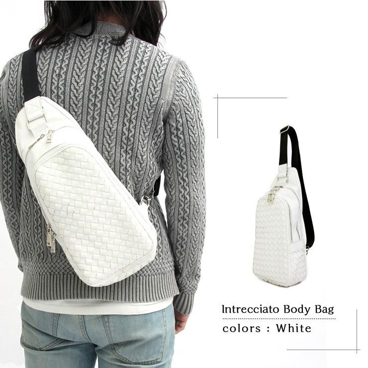 【￥５４００以上送料無料】ボディバッグ メンズ フェイクレザー メッシュ イントレ