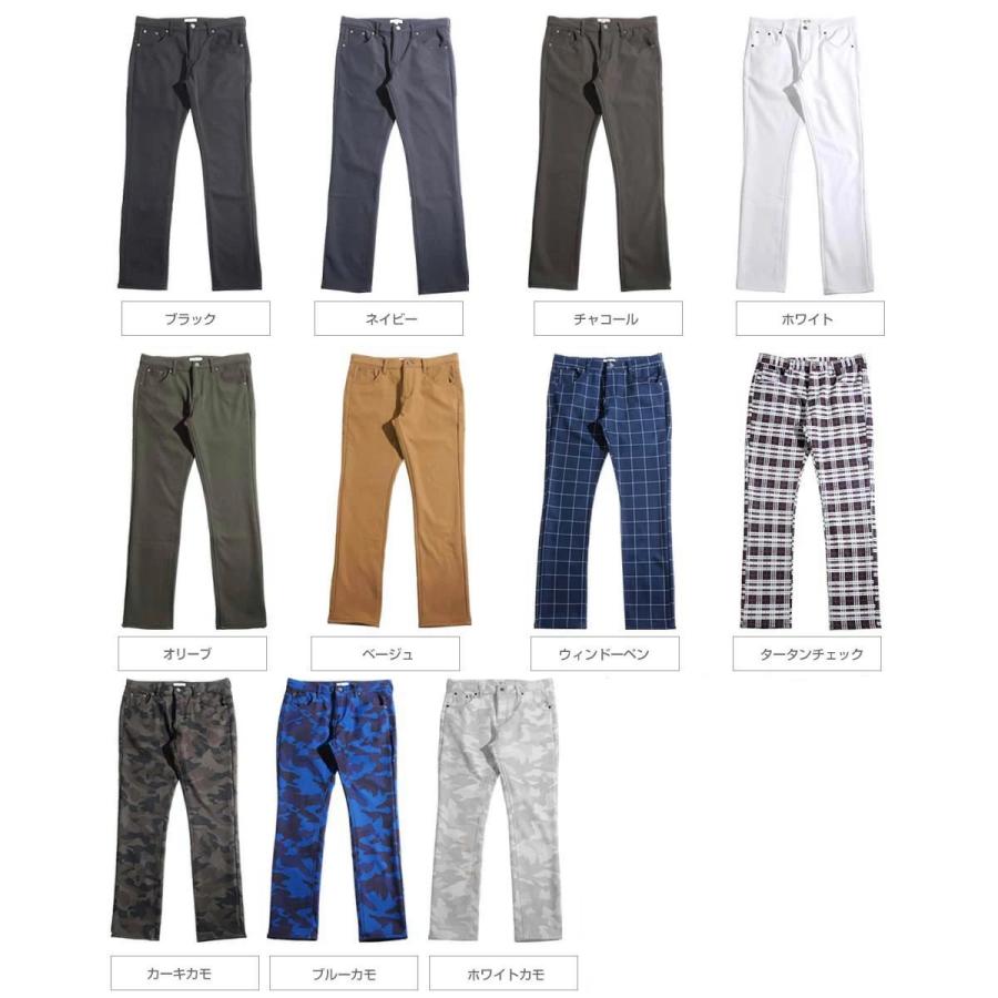 【メール便送料無料】裏起毛パンツ メンズ 暖パン チノパン ストレッチ 細身 テーパード 防寒 あったか 裏フリース ゴルフ ウィンドウペン チェック 迷彩 |  | 15