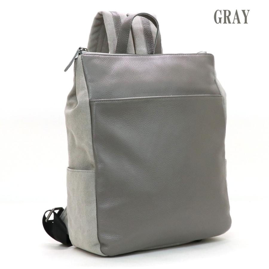 GUSCIO（グッシオ） 18-0927 柔かい牛革×キャンバス A4 リュックサック
