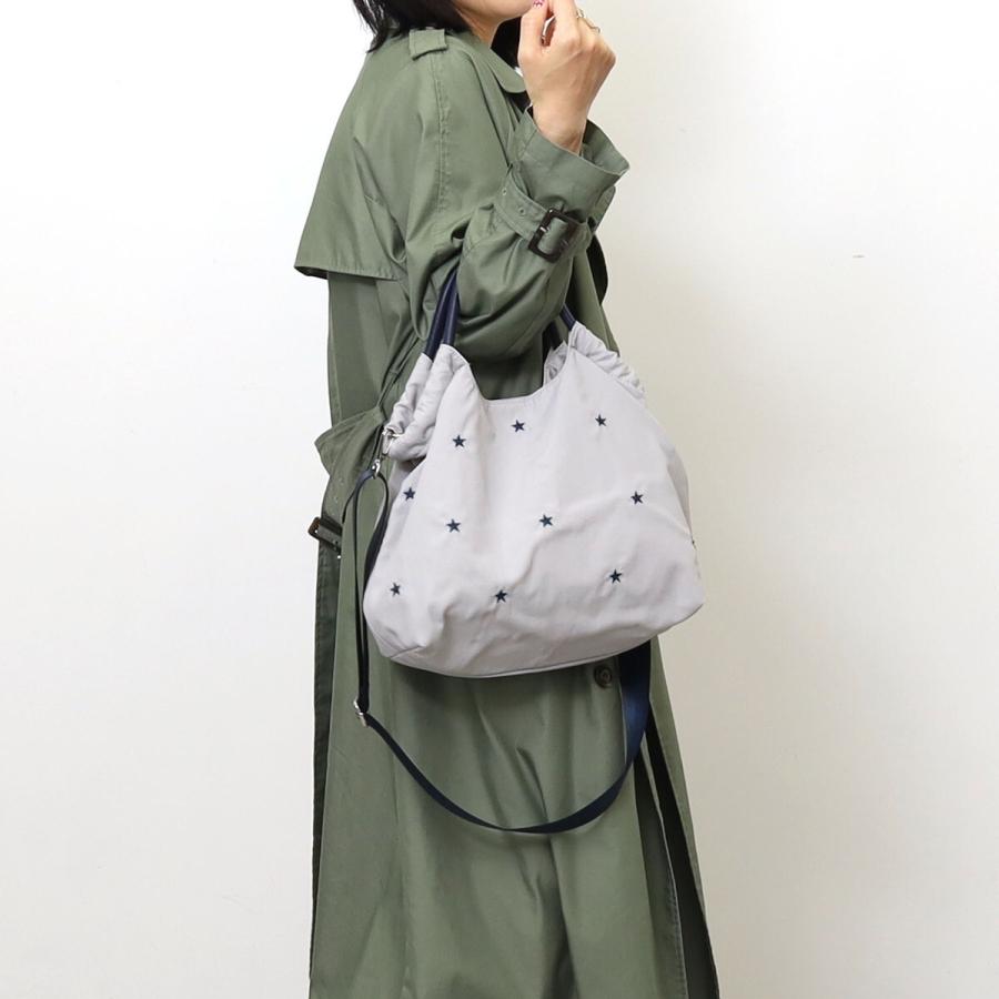 ゆみ❣️ COOCO（クーコ） 25531-11606 星柄刺繍軽量2WAY トートバッグ