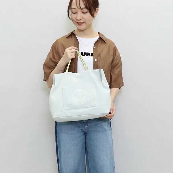 COOCO（クーコ） 26131-11704 SMILEY ビーズ 刺繍 トートバッグ A4収納
