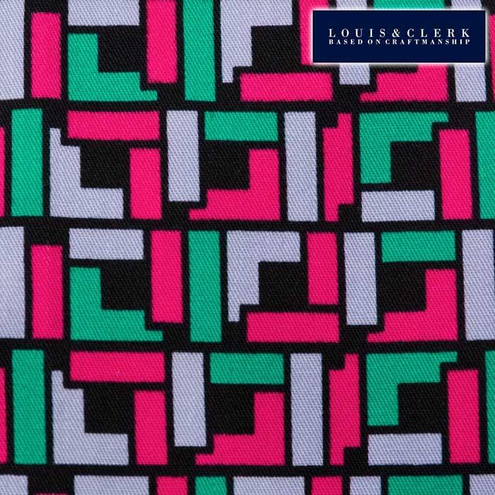 シャツ メンズドレスシャツ 長袖綿100 ドレスシャツ ボタンダウン 和風幾何柄プリント 黒 赤紫 薄紫 青緑 1910 Outlets ワイシャツ 専門店 Style Works 通販 Paypayモール