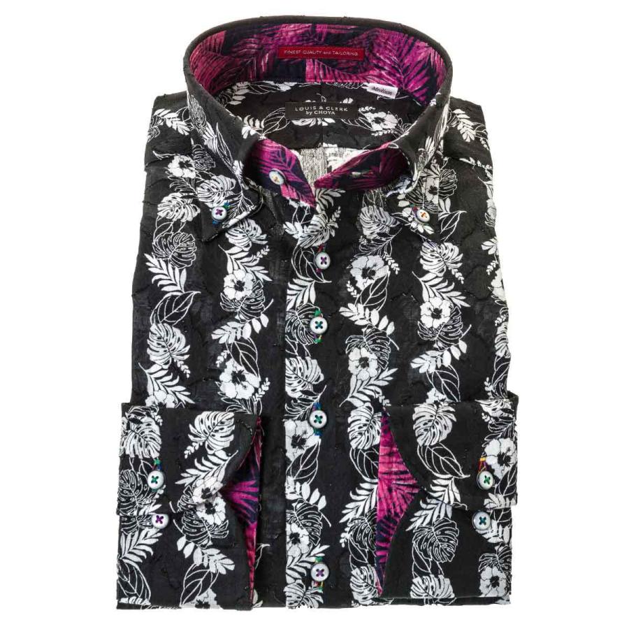 Louis&Clerk(ルイス＆クラーク) メンズ長袖 ワイシャツ RLD558-881 ブラック S, M, L, LL, 3L,