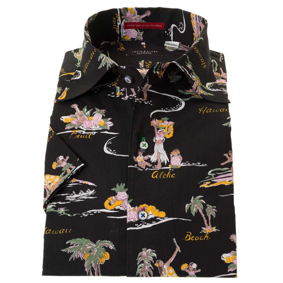 史上最も激安 シャツ メンズドレスシャツ 半袖ドレス アロハシャツ ワンピースワイド 胸ポケット無 コットンレーヨン ブラック ハワイアンプリント 超 激安 Terrarioskarungen Cl