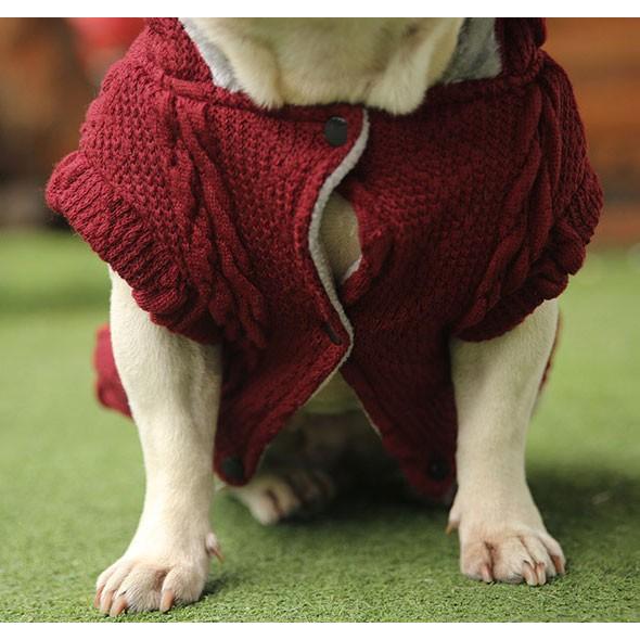 ドッグウェア 犬用 パーカー ニット コート アウター 裏起毛 犬の服 犬服 防寒 暖かい 温かい あったか 寒さ対策 フード付き スナップボタン ネコポス送料無料 Dt Stylike 通販 Yahoo ショッピング