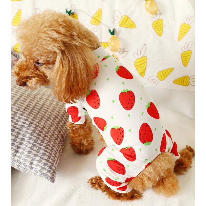 犬の服 ドッグ 犬服 犬用 ドッグウェア つなぎ オールインワン ロンパース ペット用品 犬 ドッグ 小型犬 中型犬 苺 いちご イチゴ メロン ネコポス送料無料 Dt Stylike 通販 Yahoo ショッピング