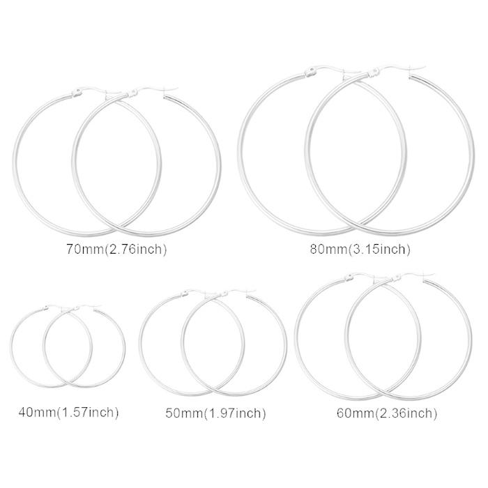 フープピアス ピアス レディース アクセサリー リングピアス 大ぶり サークルピアス サイズ豊富 シンプル R B ネコポス送料無料 Wa Stylike 通販 Yahoo ショッピング