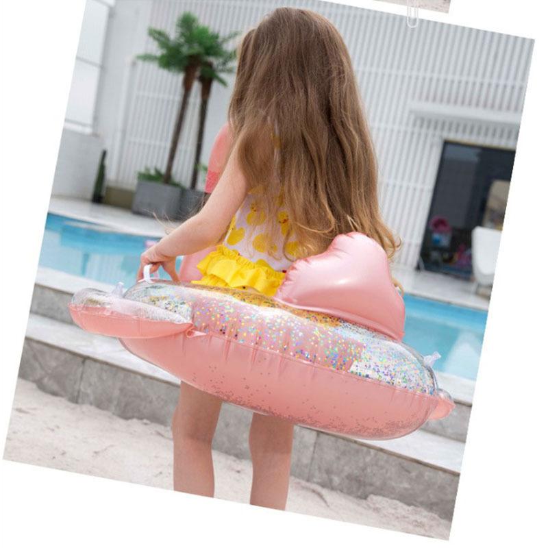 子ども用 浮き輪  足入れ ユニコーン ラメ フロート 子供用浮き輪 ハンドル付き 水遊び プール 可愛い キラキラ ユニコーン浮き輪 子供用 ペガサスうきわ | ブランド登録なし | 09