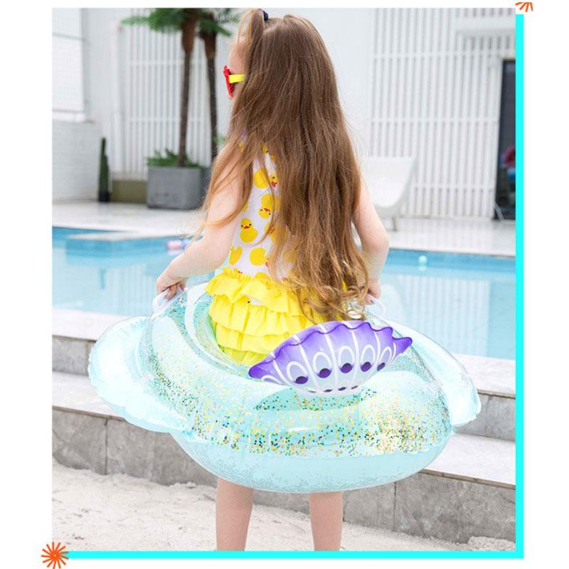子ども用 浮き輪 足入れ ユニコーン ラメ フロート 子供用浮き輪