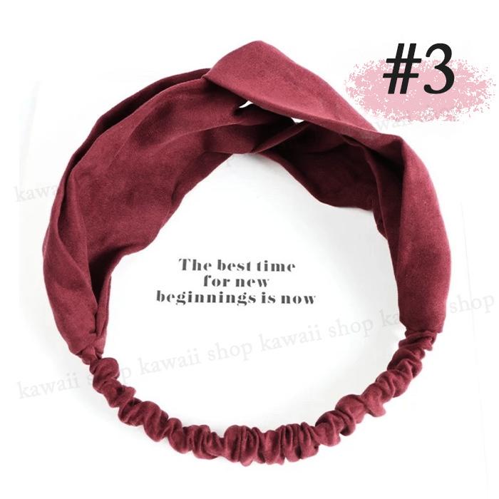 ヘアバンド レディース 無地 シンプル ヘアーバンド ターバン ヘアターバン ヘアーターバン ヘアアクセサリー ヘアアレンジ ワインレッド ネイビー | ブランド登録なし | 03