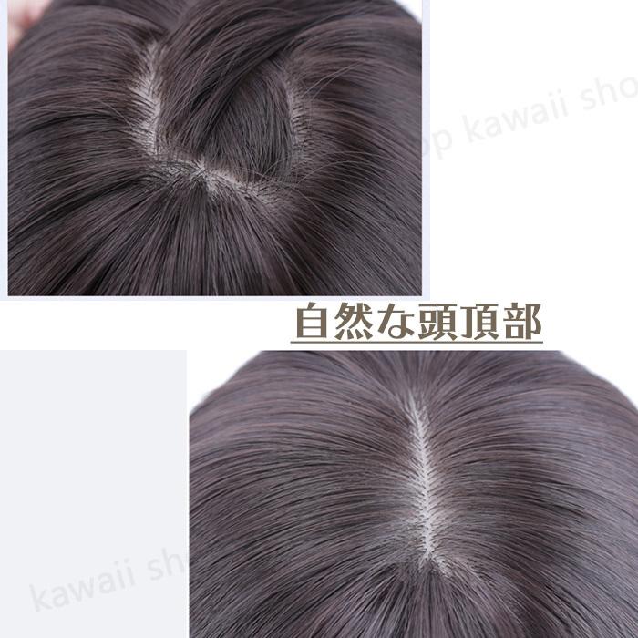 毛量増１５グラム★黒髪人毛★前髪有りしっかりウィッグ２５ｃｍ全方向広くカバー AQUADOLL 前髪ウィッグ 人毛 自然 エクステ ポイントウィッグ