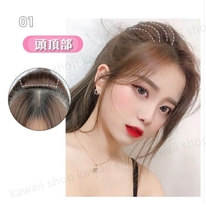 部分ウィッグ ファイバー トップピース ヘアピース ウィッグ 髪の毛 自然 ナチュラル 頭頂部 トップ ボリューム カバー 白髪隠し円形脱毛症 15cm 25cm 35cm | ブランド登録なし | 04