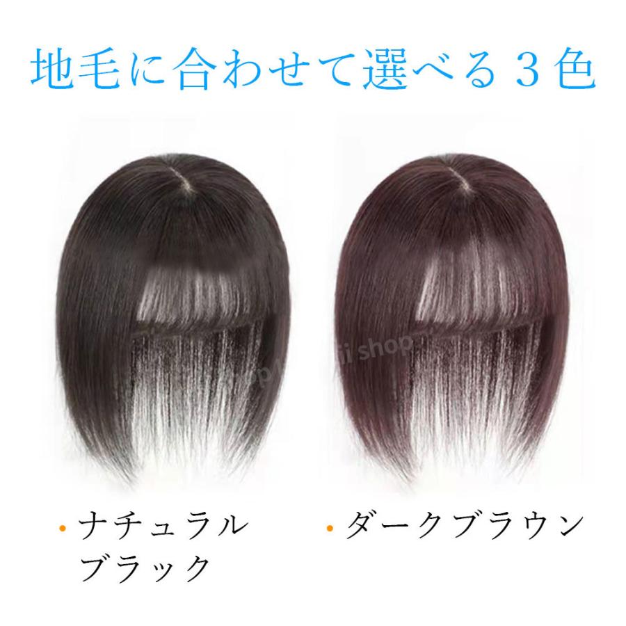 部分ウィッグ 人毛 分け目 自然 ロング 前髪 前髪ウィッグ トップピース ヘアピース 100％人毛 ウィッグ ブラック 8x12 20CM 取り付け 簡単 脱着｜stylink｜09