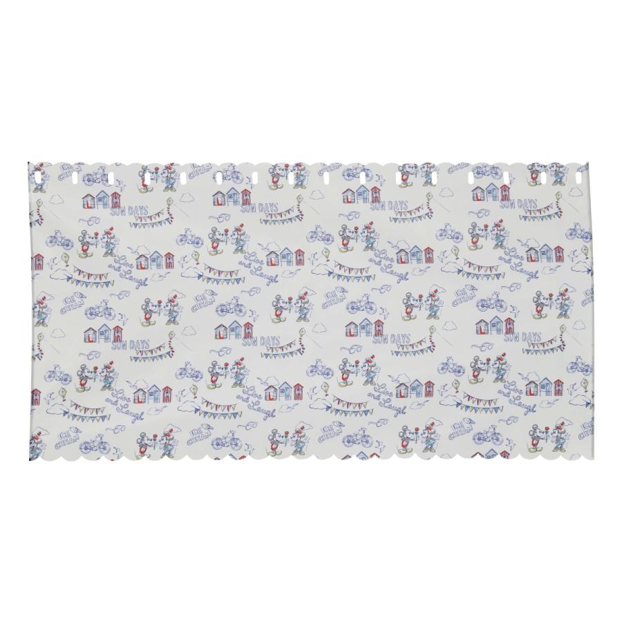 デラックスカフェカーテン ミッキー ミニー ディズニー カフェカーテン 撥水ミッキー＆ミニー 145×75cm 08-501 : インテリア