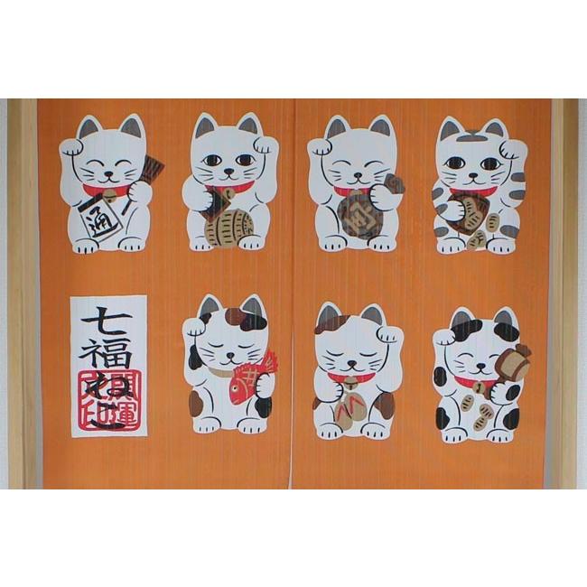 福猫　赤富士十二支　　職人が創る本物志向のれん麻100％の高級品です！ 消費税無し 福猫 赤富士十二支 職人が創る本物志向のれん麻100％の高級