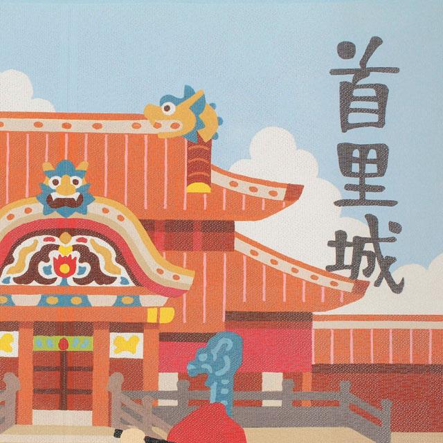 のれん OKINAWA 首里城 沖縄 南国 幅約85cm×丈90cm 14-594