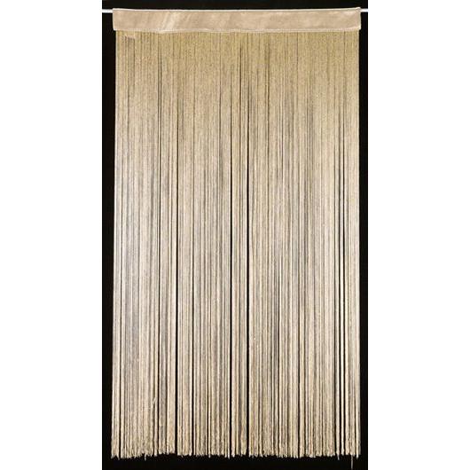 ひものれん ラメ糸入りストリングカーテン シルバー ゴールド