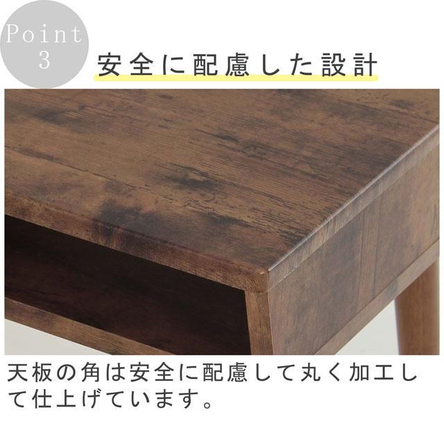 【人気商品】narumikk ローテーブル ブラウン 80×45×42cm 27 ブラウン色 レトロなBOX収納付きセンターテーブル 机 デスク 高さ42cm