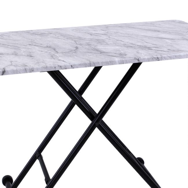 昇降テーブル リフティングテーブル 幅100cm 石目ホワイト 色 完成品