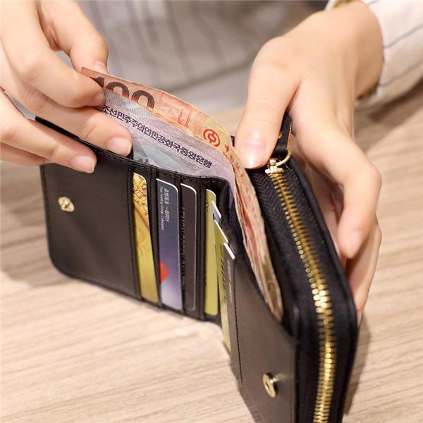 二つ折り財布 レディース メンズ ミニウォレット ファスナー おしゃれ 使いやすい 小銭入れ コインケース カード ウォレット かわいい |  | 07