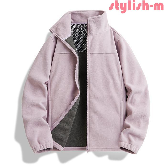 フリース ジャケット ブルゾン メンズ レディース スタンドカラー