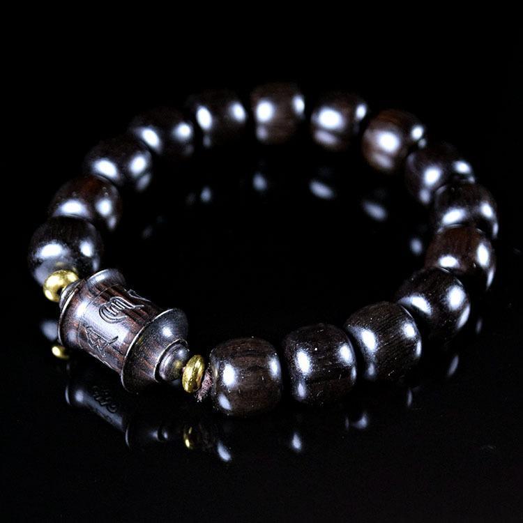 ブレスレット 直径14mm 3色 黒檀 紫檀 檀木 御守り ペット 分骨 骨壷