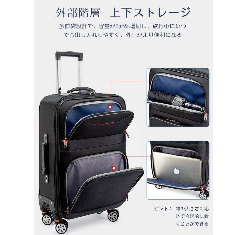 スーツケース キャリーケース 軽量 S-XLサイズ ファスナー