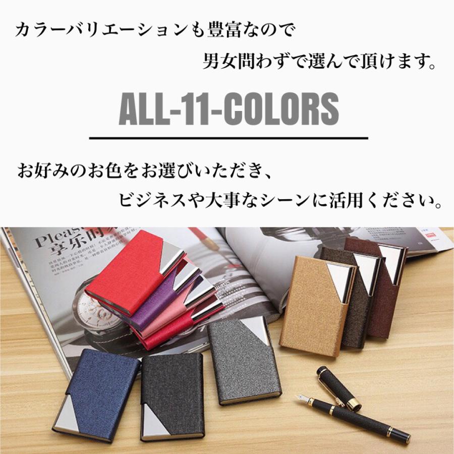 名刺入れ メンズ レディース ステンレス 名刺ケース 薄型 ビジネス カードケース 大容量 20代 30代 40代 50代｜stylish-select-shop｜15