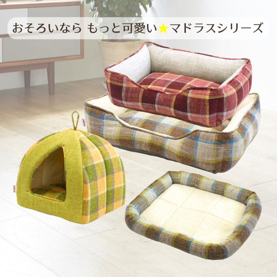 犬 猫 ペット マット STYRIA マドラスチェック ツイード ペットマット 春夏 夏 通年 洗える おしゃれ 可愛い 超小型犬 ケージ カート クレート シニア 滑り止め | STYRIA | 12